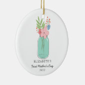 母の日メイソン・ジャーカパーソナライズされたワイ セラミックオーナメント (右)