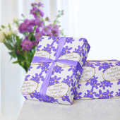 母の日メッセージパープルフローララッピング紙 ラッピングペーパー