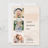 母の日モダン抽象芸術図形3写真編集可能 シーズンカード (正面)