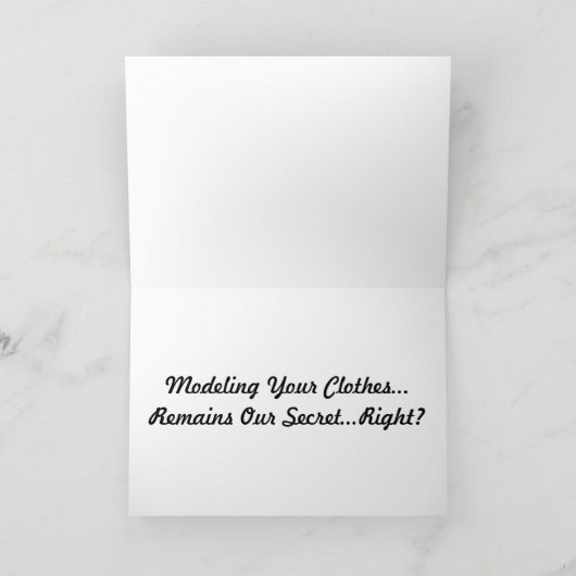 母の日モデリング服 カード (内部)