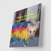 母の日モデリング服 スクエア壁時計 (傾斜)