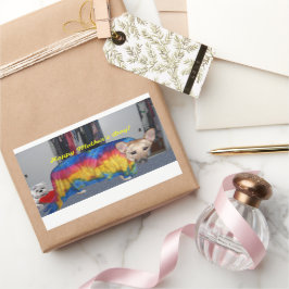 母の日モデリング服 長方形シール