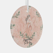 母の日モマモマモモモ ガラスオーナメント (正面右)