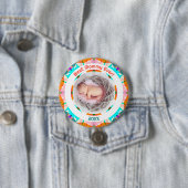 母の日モマ最高のイー常に赤ちゃん女の子の写真ギフト 缶バッジ (インサイチュ)