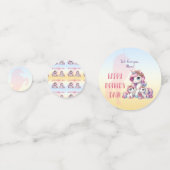 母の日ユニコーンをテーマにしたパーティー コンフェッティ (裏面)