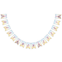 母の日ユニコーンをテーマにしたパーティー バンティングフラッグ