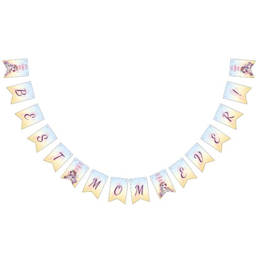 母の日ユニコーンをテーマにしたパーティー バンティングフラッグ (全)