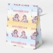 母の日ユニコーンをテーマにしたパーティー フェイバーボックス (裏面サイド)