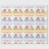 母の日ユニコーンをテーマにしたパーティー ラッピングペーパー (フラット)