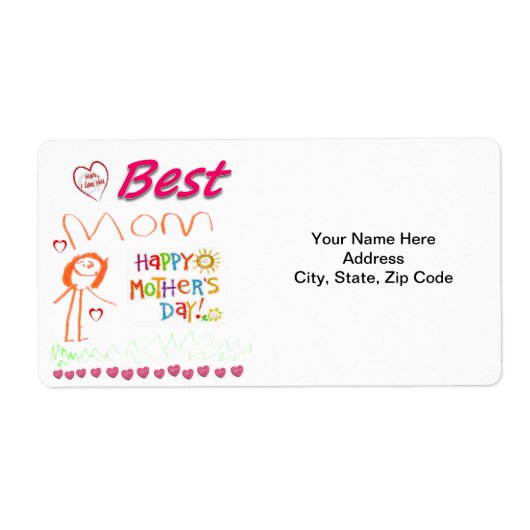 母の日ラベル ラベル (正面)