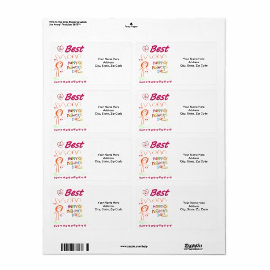 母の日ラベル ラベル (フルシート)