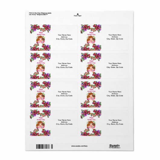 母の日ラベル ラベル (フルシート)
