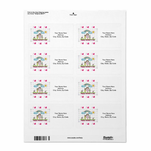 母の日ラベル ラベル (フルシート)