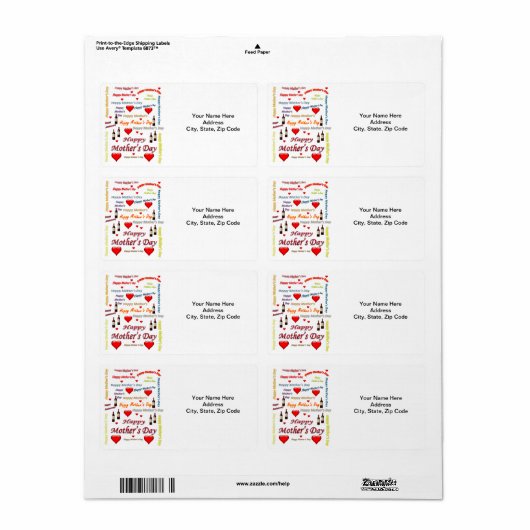 母の日ラベル ラベル (フルシート)