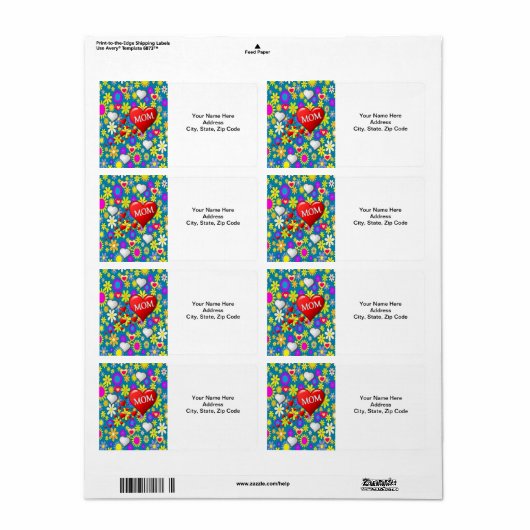 母の日ラベル ラベル (フルシート)