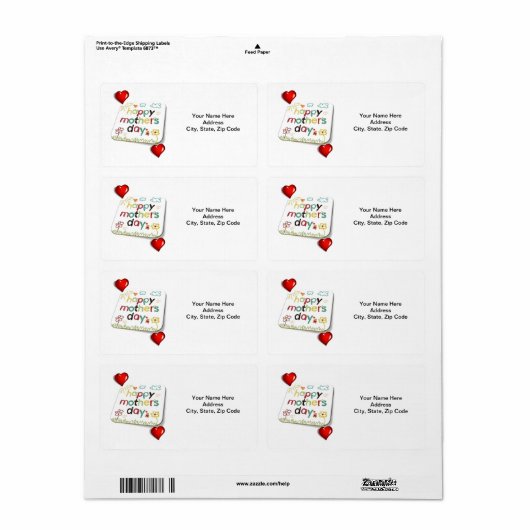 母の日ラベル ラベル (フルシート)