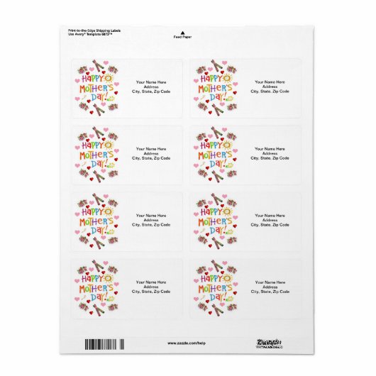 母の日ラベル ラベル (フルシート)