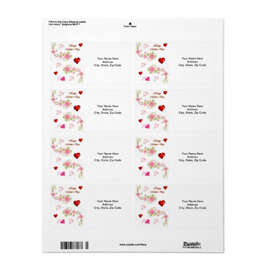 母の日ラベル ラベル (フルシート)