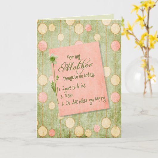 母の日リストカード カード (黄色い花)