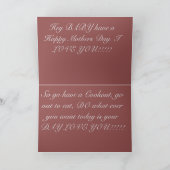 母の日レッドローズグリーティングカード カード (内部)