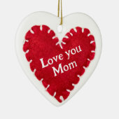 母の日レッド感じハートつるの装飾 セラミックオーナメント (右)