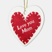 母の日レッド感じハートつるの装飾 セラミックオーナメント (左)