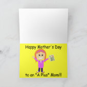 母の日レポートカードグリーティングカード カード (内部)