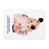 母の日ヴィンテージアートと引用文ギフト マグネット (横)