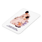 母の日ヴィンテージアートと引用文ギフト マグネット (左側)