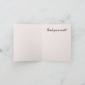 母の日ヴィンテージ動揺してピンク緑の花 サンキューカード (内部)