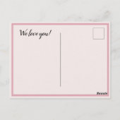 母の日ヴィンテージ動揺してピンク緑の花 ポストカード (裏面)