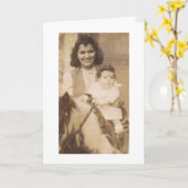 母の日ヴィンテージ カード (黄色い花)