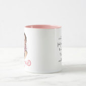 母の日丸写真デリケートなピンクのコーヒーマグ マグカップ (中央)