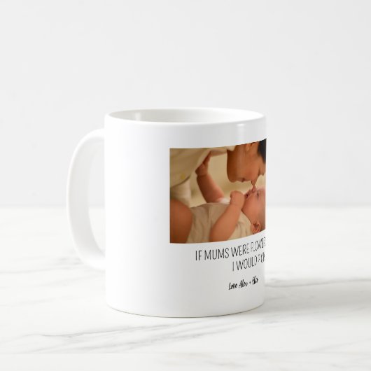 母の日写真 コーヒーマグカップ (正面左)