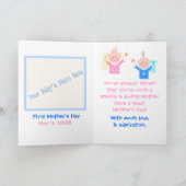 母の日双子の母グリーティングカード カード (内部)