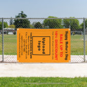 母の日売りビジネスオレンジカラー2.5' x 4' 横断幕 (インサイチュ)