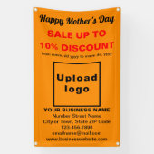 母の日売りビジネスオレンジカラー2.5' x 4' 横断幕 (縦)