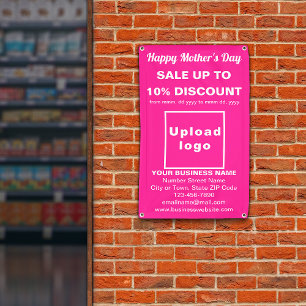 母の日売りビジネスピンク2.5' x 4'バナー 横断幕