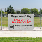 母の日売り灰色の四角形4' x 2.5'バナー 横断幕 (インサイチュ)