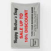 母の日売り灰色の四角形4' x 2.5'バナー 横断幕 (縦)