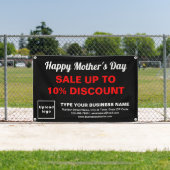 母の日売り黒長方形4' x 2.5'バナー 横断幕 (インサイチュ)