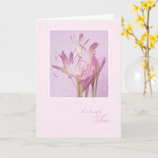 『母の日姉妹』 カード (黄色い花)