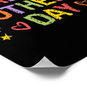 母の日子供へ男の子ハッピーマザーズ日 ポスター (角)