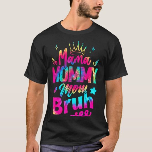 母の日引用文ママ母ブルママ人生 Tシャツ (正面)