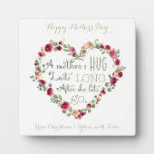 母の日引用文水彩花ハートヴィンテージ フォトプラーク (正面)