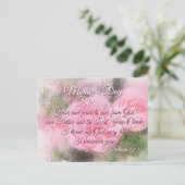 母の日恵みフィリップ1:2-3ピンクローズ ポストカード (スタンド正面)