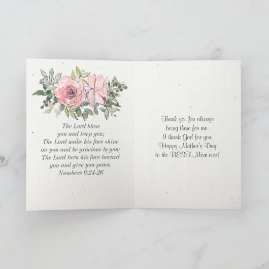 母の日恵み聖書聖句フローラ シーズンカード (内部)