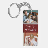 母の日愛する母の4枚の写真 キーホルダー (正面左)