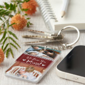 母の日愛する母の4枚の写真 キーホルダー (正面右)