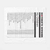 母の日愛インボイス毛布 – 心のこもった贈り物 フリースブランケット (正面(横))